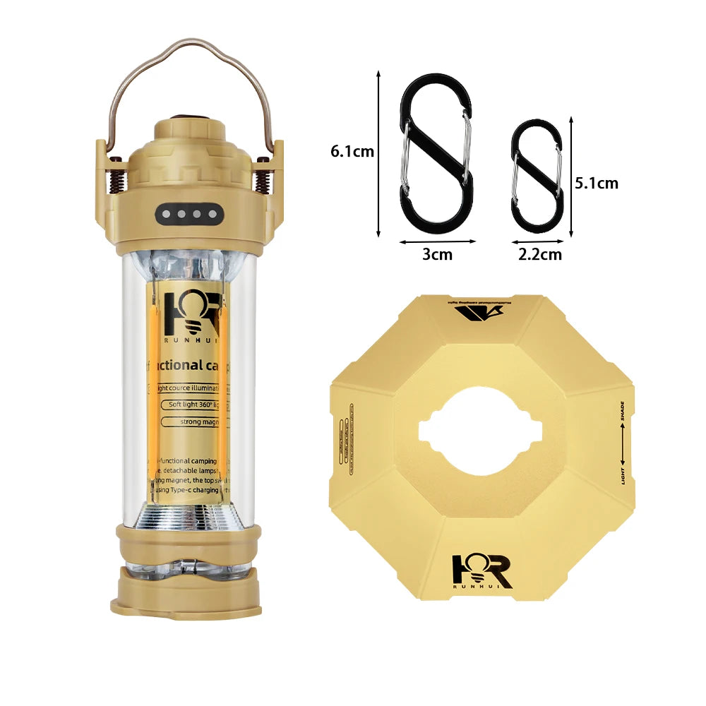 DOTWISE 3000mAh Retro Portable Camping Lantern – Waterproof Outdoor Tent Light